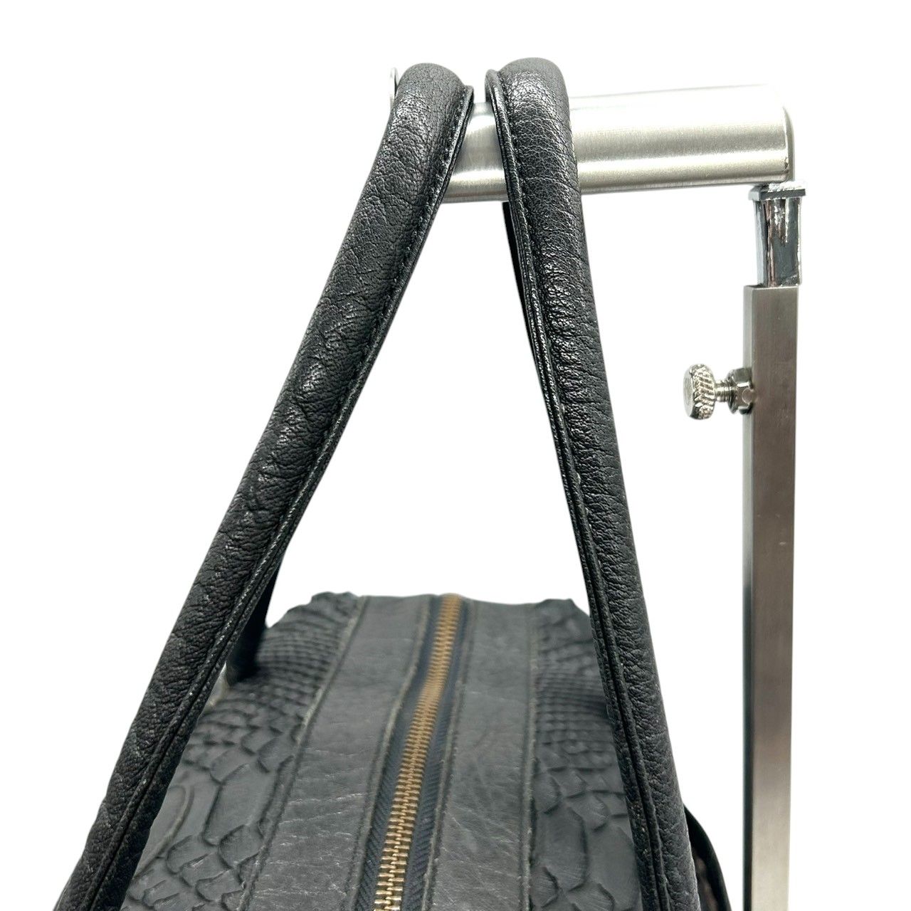 美品 イビザ IBIZA ハンドバッグ ミニボストン パイソン 蛇革 本革