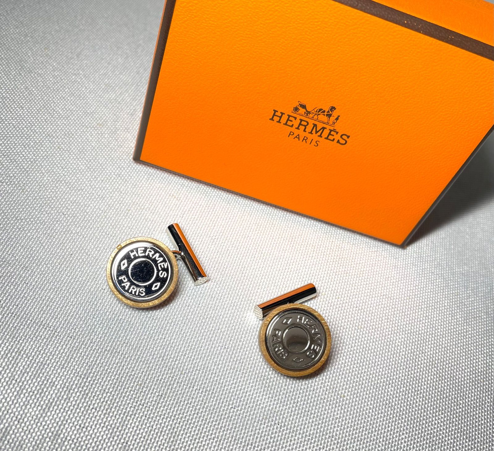 美品 希少 HERMES エルメス セリエ ブランドロゴ ウッド