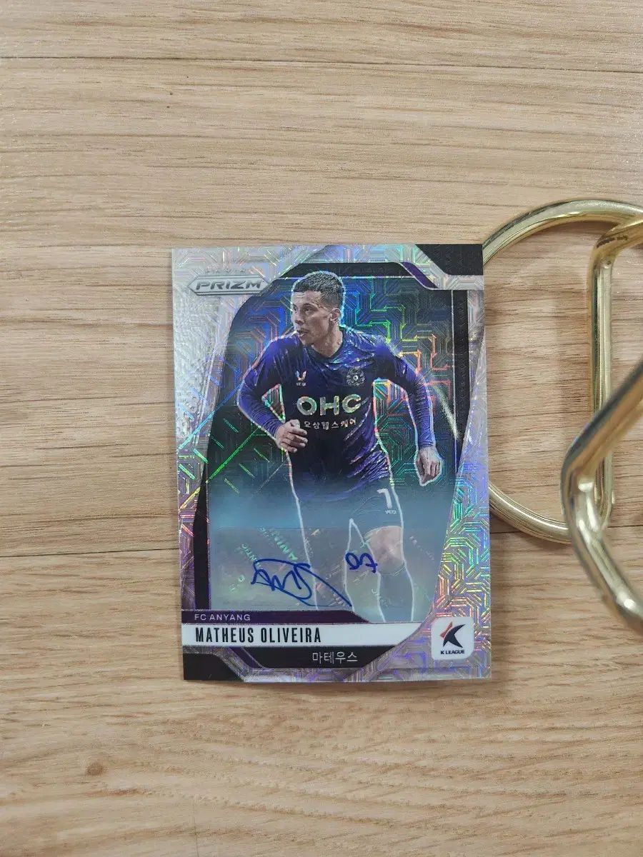 25 panini プリズム Kリーグ FC安養 Matheus サインサッカーカード