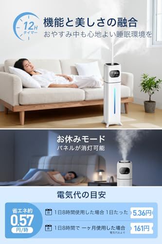 加湿器 大容量 10 L 2025冬新モデル 多重除菌浄化 2 WAY吹出しノズル ハイブリッド式加湿器 上から給水 知能恒湿 3段階ミスト量 加熱式 超音波式 パワフル加湿 マイナスイオン UVライト 高温除菌 空気清浄 12 Hタイ c 16 bdaa 0