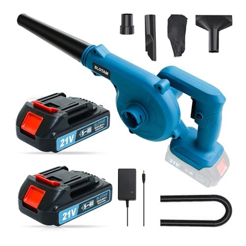 ブロワー 充電式ブロワ ブロアー 小型 1台2役 大容量バッテリ一 搭載 洗車後の水滴吹き飛ばし ブルー 1 b 469 a 28