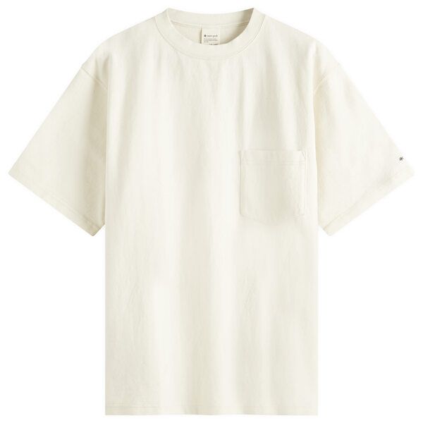 スノーピーク メンズ トップス Tシャツ コットン Snow Peak Recycled Cotton Heavy TShirt Ecru エクリュ