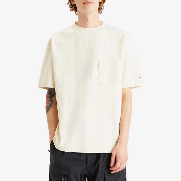 スノーピーク メンズ トップス Tシャツ コットン Snow Peak Recycled Cotton Heavy TShirt Ecru エクリュ