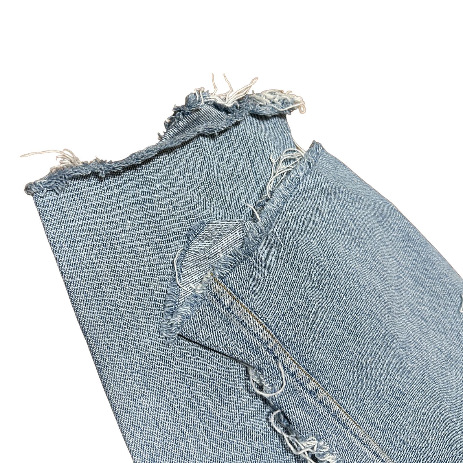 00s Euro Levi’s 501 襤褸 ダメージ クラッシュ デニム LEVI'S 501 MADE IN UK クラッシュ テーパードデニム リメイク