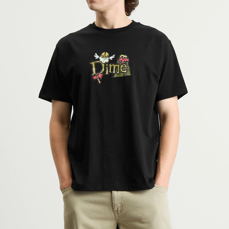 ダイム メンズ トップス Tシャツ Dime Classic Fuzzy TShirt Black ブラック