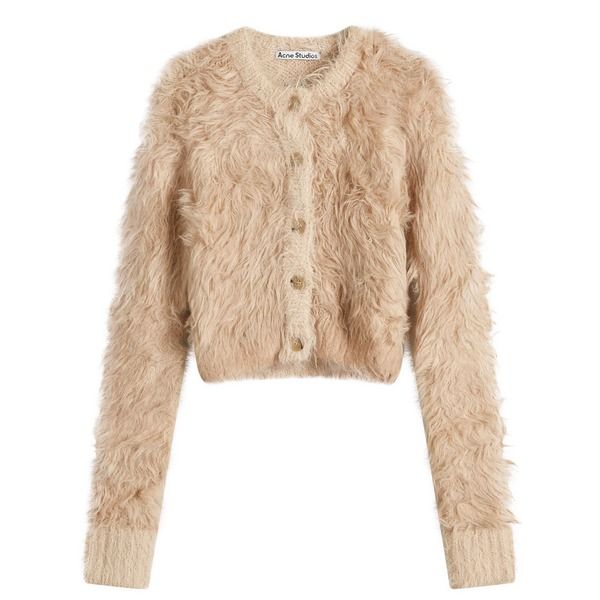 アクネ ストゥディオズ レディース アウター カーディガン Acne Studios Kradi Super Lux Hairy Cardigan Beige ベージュ