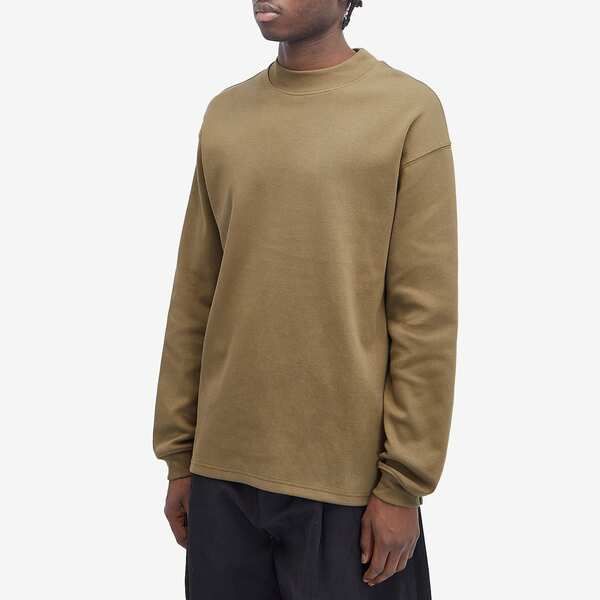 フリズムワークス メンズ トップス Tシャツ モックネック Frizmworks Mock Neck Long Sleeve TShirt Olive オリーブ