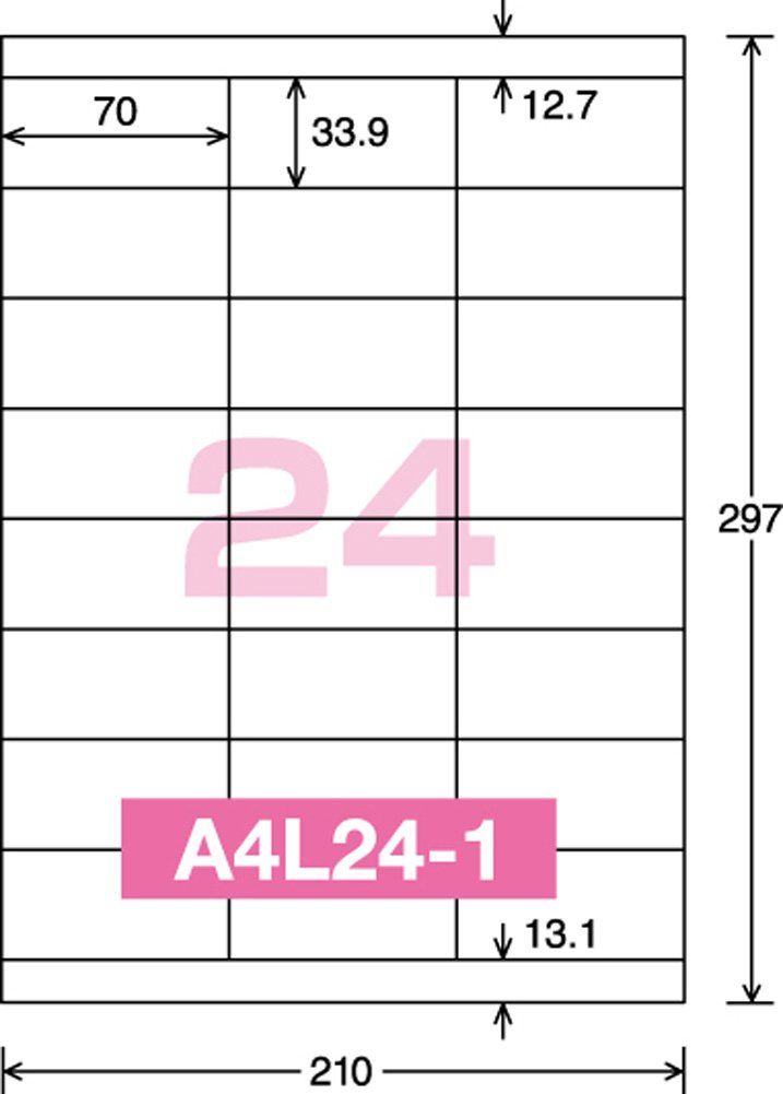 コクヨ カラーレーザー カラーコピー ラベル リラベル はかどりタイプ 24面上下余白付 LBP E 80646