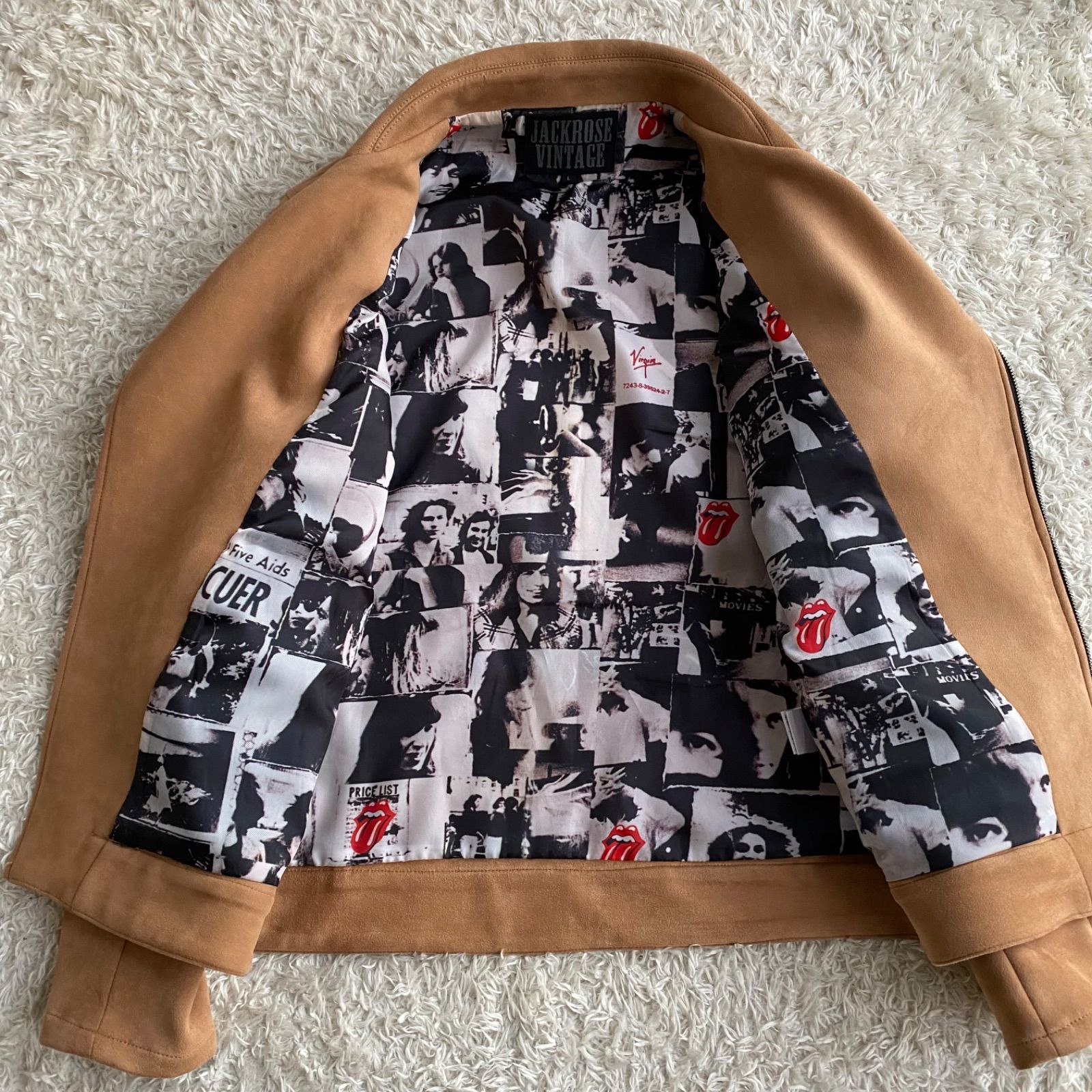 未使用級　ジャックローズ ローリングストーン ライダースジャケット ピーチスキン 美品！JACKROSE × The Rolling Stones ジャックローズ ローリング