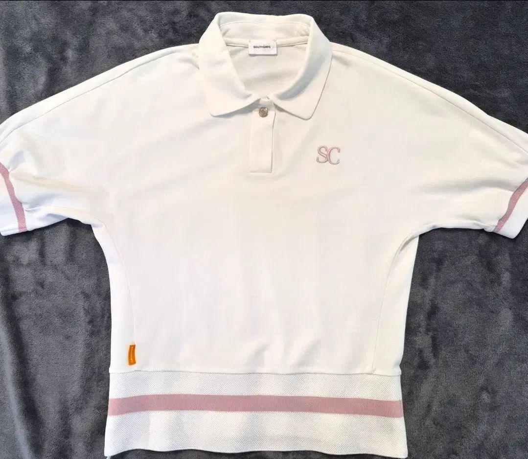 S級 SOUTH CAPE レディース 半袖ポロTシャツ 白 M