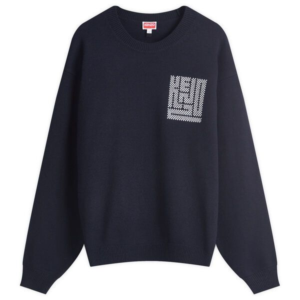 ケンゾー メンズ アウター ニット セーター Kenzo Kamon Jumper Blue Black ブラック