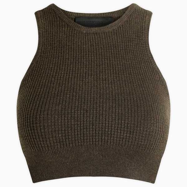 フィアオブゴッド レディース トップス タンクトップ Fear of God ESSENTIALS Waffle Sportank Top Brown ブラウン