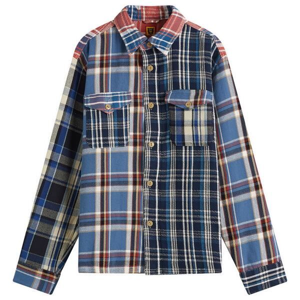 ヒューマンメイド メンズ トップス シャツ Human Made Crazy Check LShirt Blue ブルー