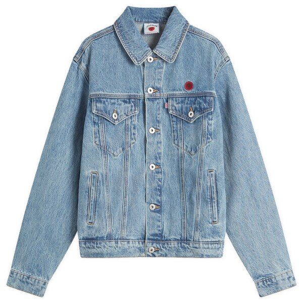 アイスクリーム メンズ アウター ジャケット ブルゾン デニム ICECREAM Check Linedenim Trucker Jacket Vintage Wash Blue ブルー
