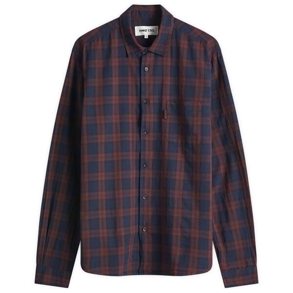 ワイエムシー メンズ トップス シャツ END x YMCurtishirt Shadow Plaid Plum Black ブラック