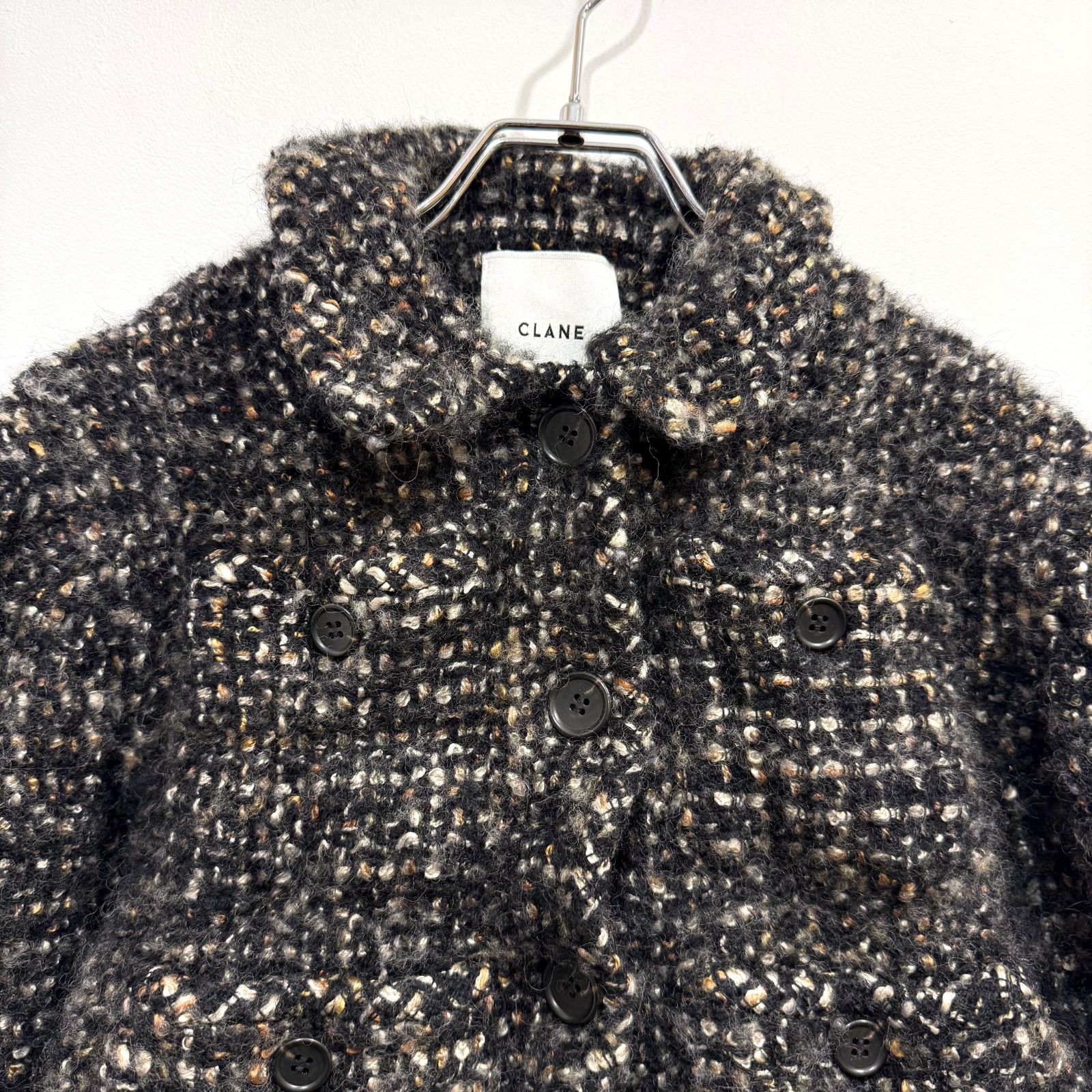 CLANE クラネ mix tweed puffsleeve jacket サイズ1 縮みあり【送料