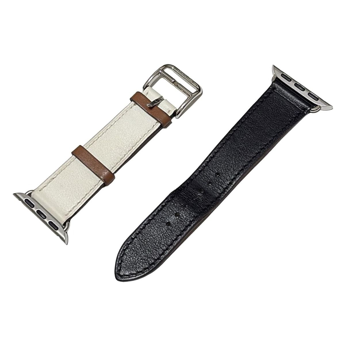 HERMES(エルメス) 小物美品 - 黒×白×ブラウン 腕時計替えベルト