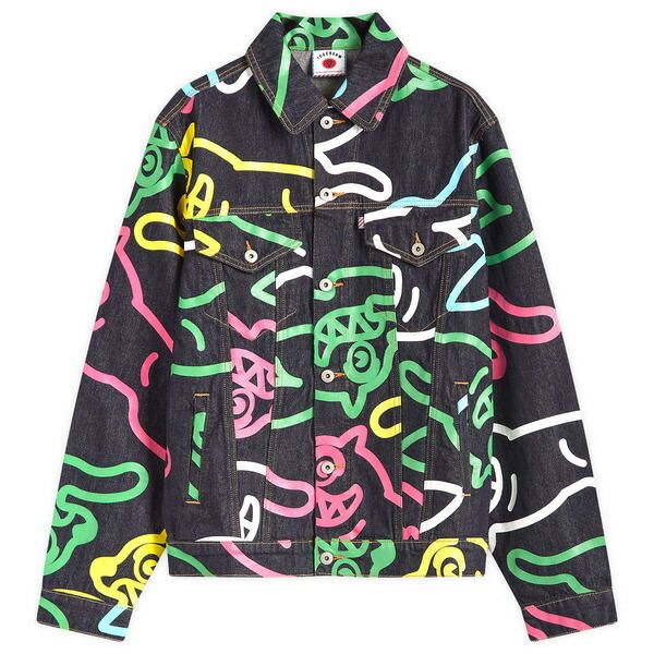 アイスクリーム メンズ アウター ジャケット ブルゾン デニム ICECREAM Jumbo Running Dog Denim Jacket Multi マルチカラー