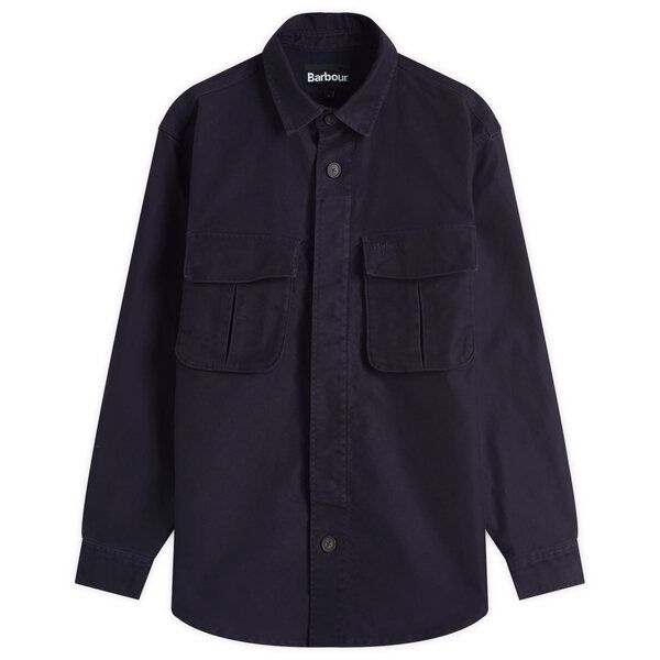 バブアー メンズ トップス シャツ Barbour Heritage Jungle Sateen Overshirt Navy ネイビー