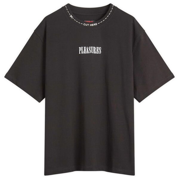 プレジャーズ メンズ トップス Tシャツ Pleasures Cut Here HeavyweightShirt Black ブラック