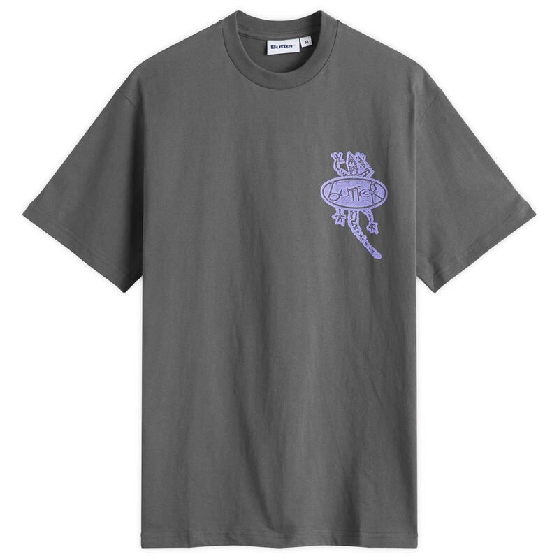 バターグッズ メンズ トップス Tシャツ Butter Goods WipeoutShirt Washed Black ブラック