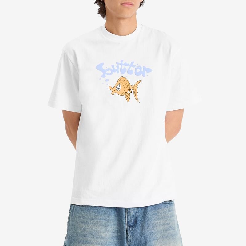 バターグッズ メンズ トップス Tシャツ Butter Goods G fish TShirt White ホワイト