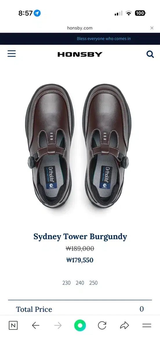 Honsby シドニー タワー バーガンディ 240