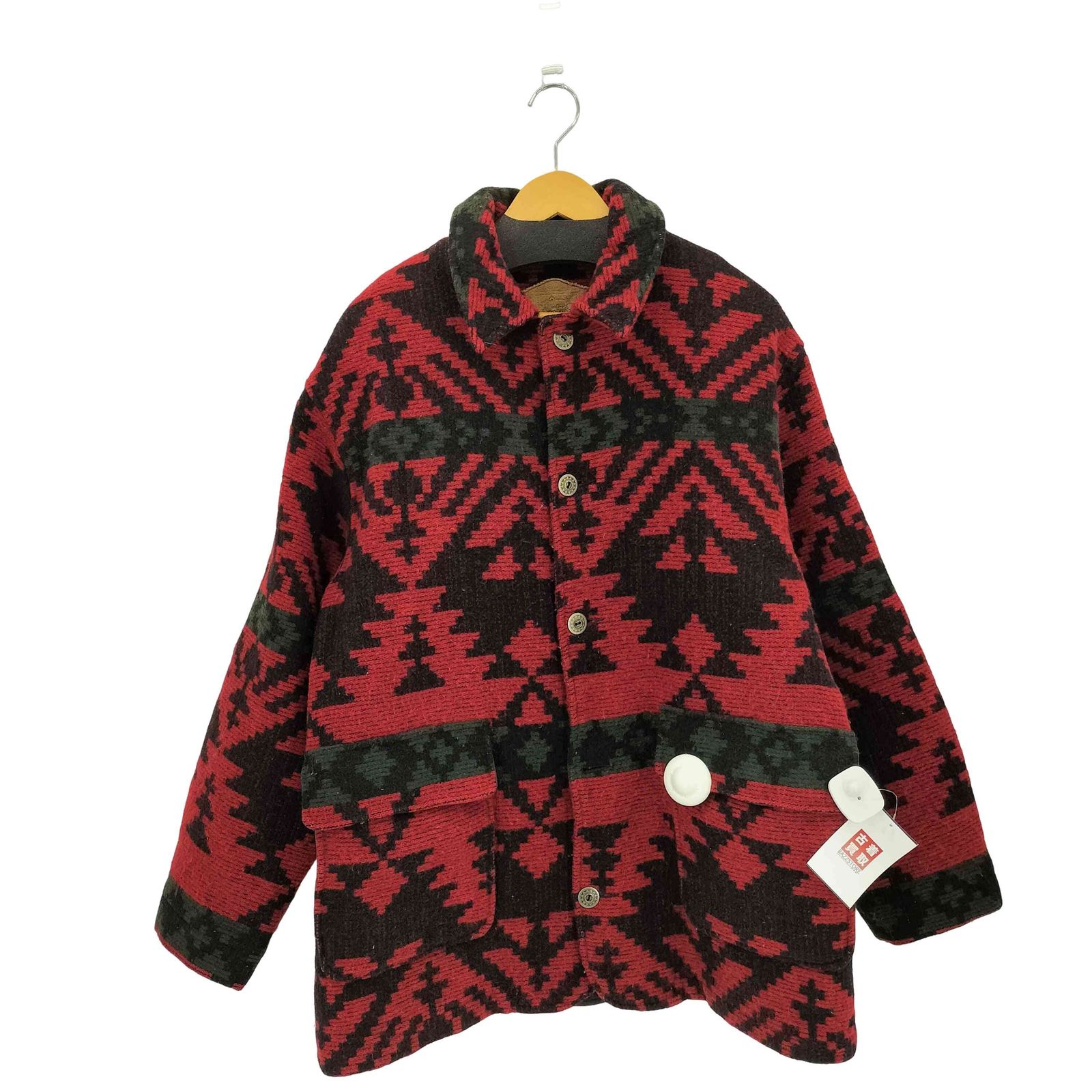 80s USA製 Woolrich ダック ネイティブ柄ライニング ジャケット ウールリッチ WOOLRICH 80s USA製 ネイティブ柄 ウールジャケット