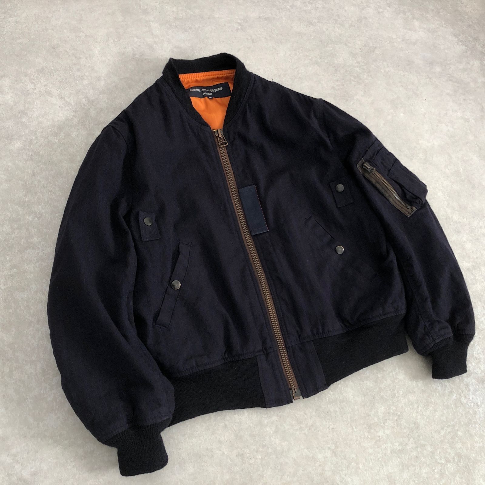 コムデギャルソンオム　MA-1 フライトジャケット 名作 COMME des GARCONS HOMME ウール縮絨 MA-1 ミリタリー フライト