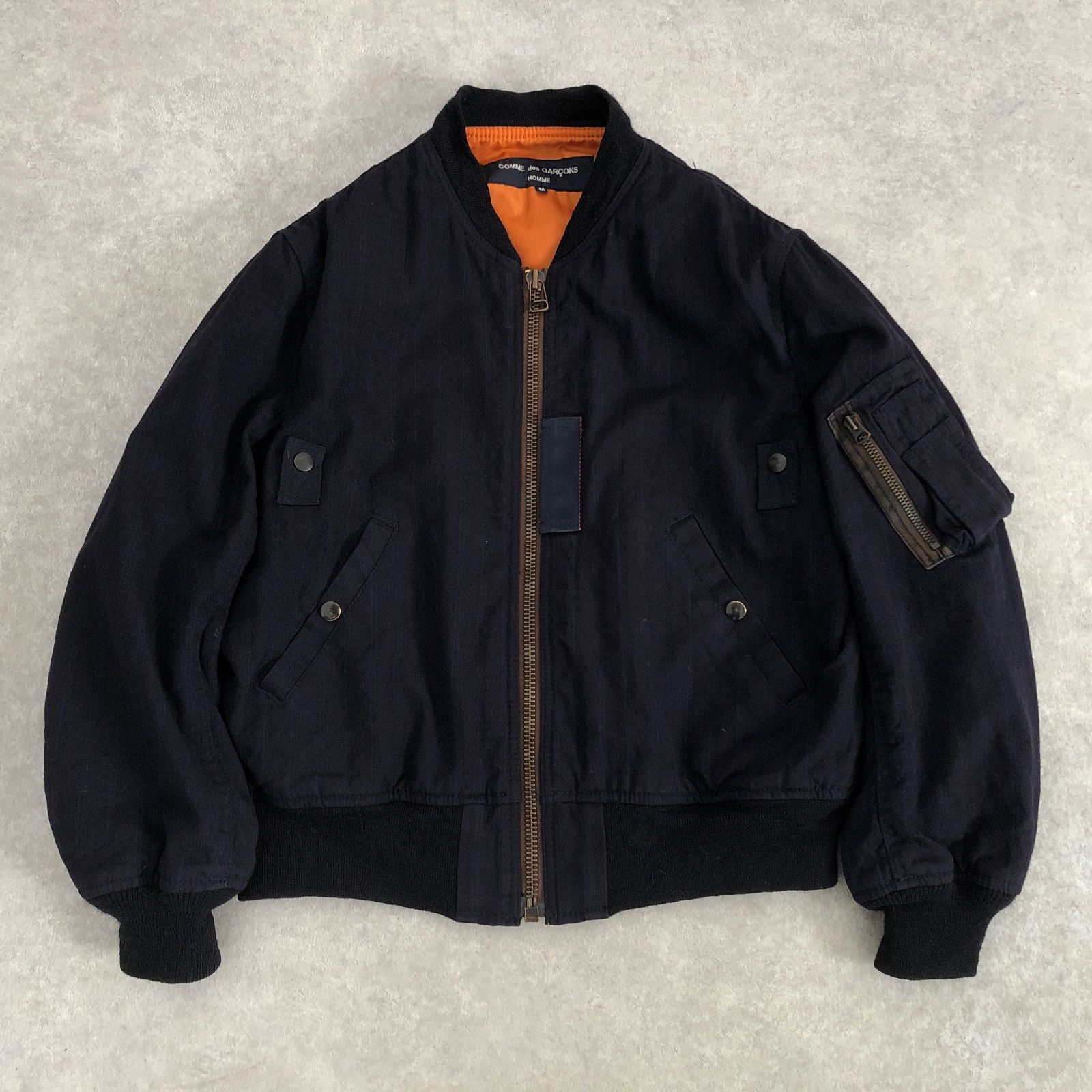 コムデギャルソンオム　MA-1 フライトジャケット 名作 COMME des GARCONS HOMME ウール縮絨 MA-1 ミリタリー フライト