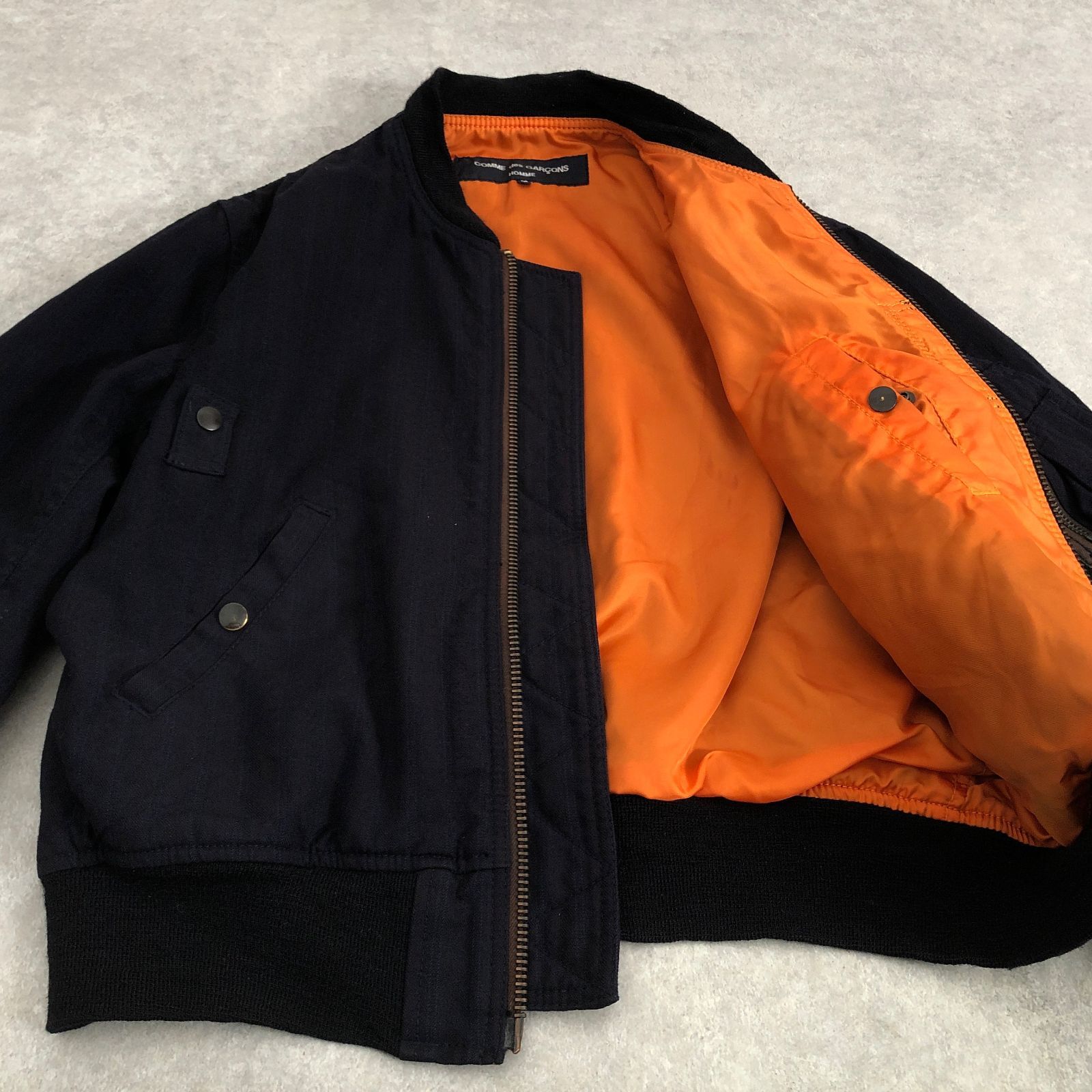 名作 COMME des GARCONS HOMME ウール縮絨 MA-1 ミリタリー フライト