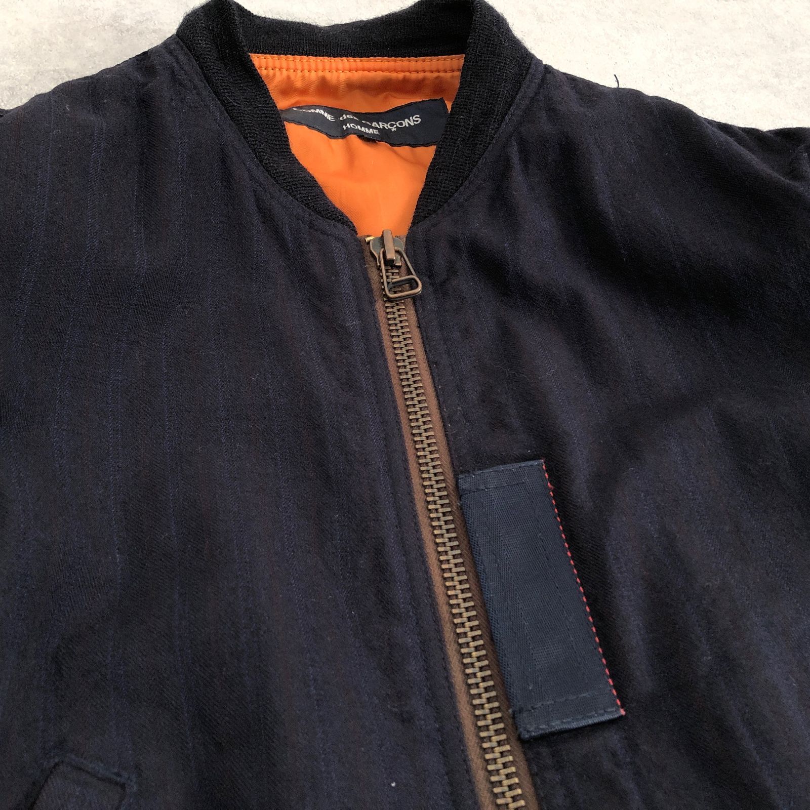 名作 COMME des GARCONS HOMME ウール縮絨 MA-1 ミリタリー フライト