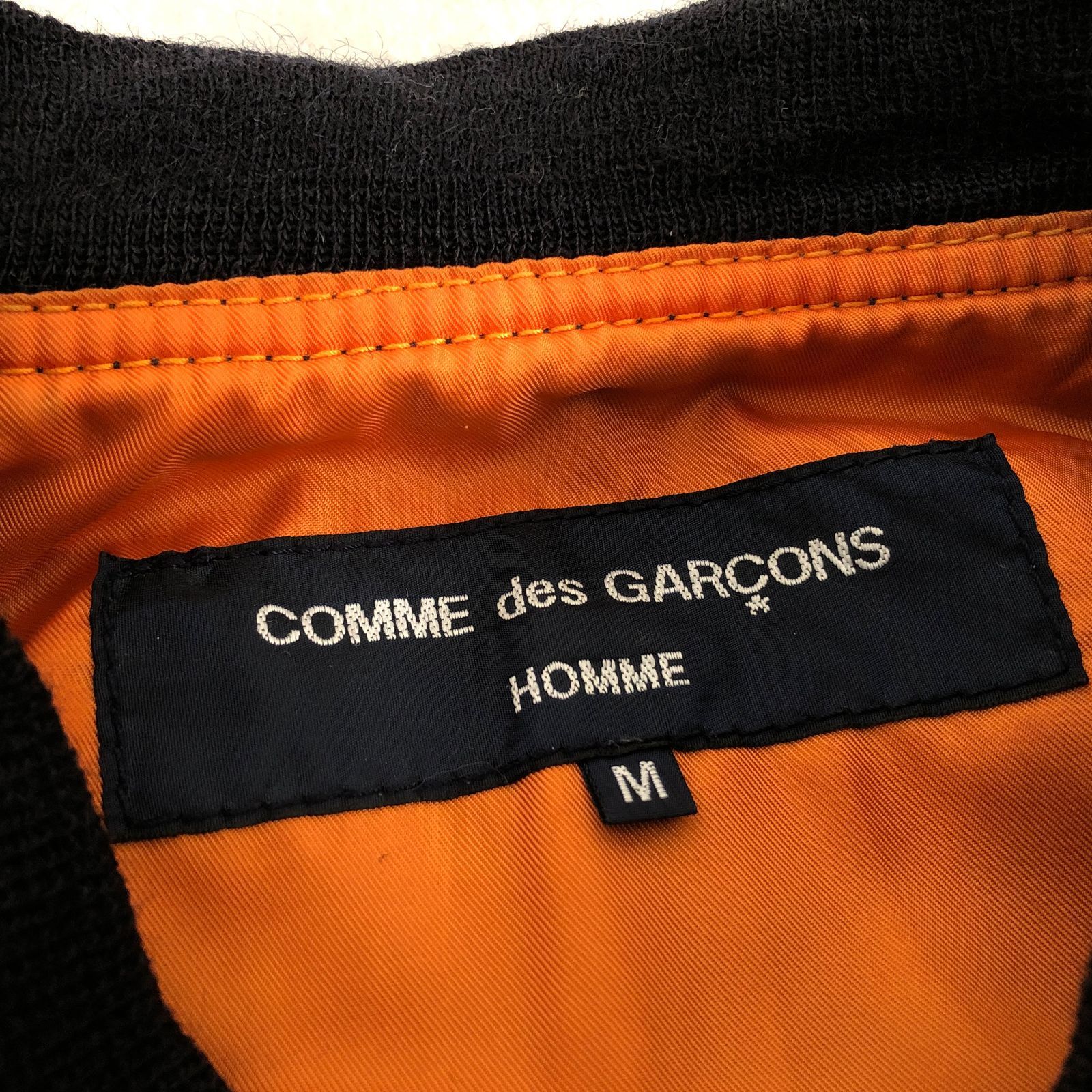 名作 COMME des GARCONS HOMME ウール縮絨 MA-1 ミリタリー フライト