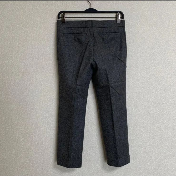  即決ご希望額はコメントへ Drawer ドゥロワー クロップド ウール スラックス グレー ３６ Ｓ ラグジュアリー ミニマル センタープレス 美脚シルエット ハイエンド 上質 クラシック オフィス 無地 シック モダン ユナイテッドアローズ スラックス パンツ