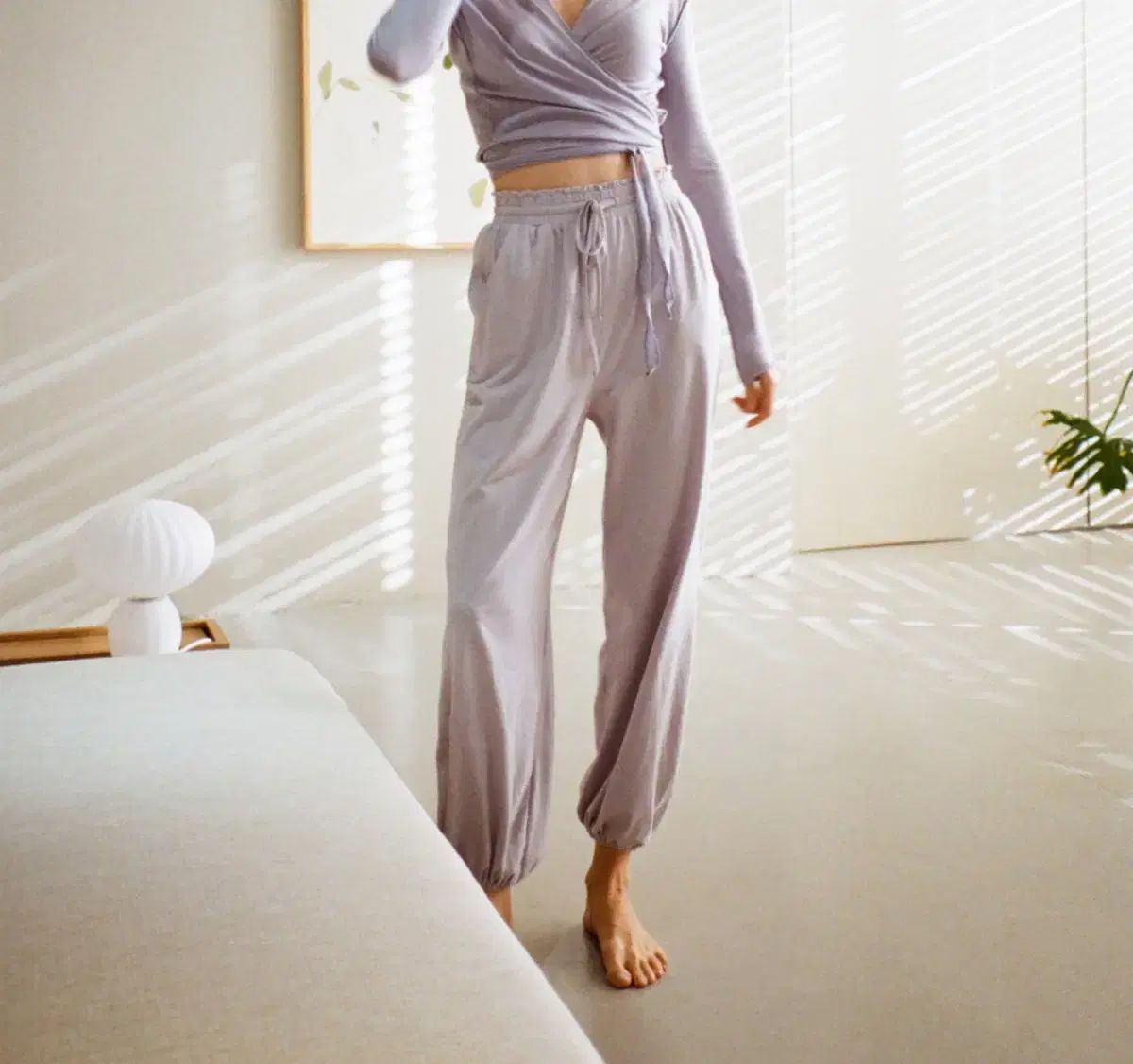 廃盤 アルアユル ラッフルバンディング パンツ スカイブルー ヨガウェア