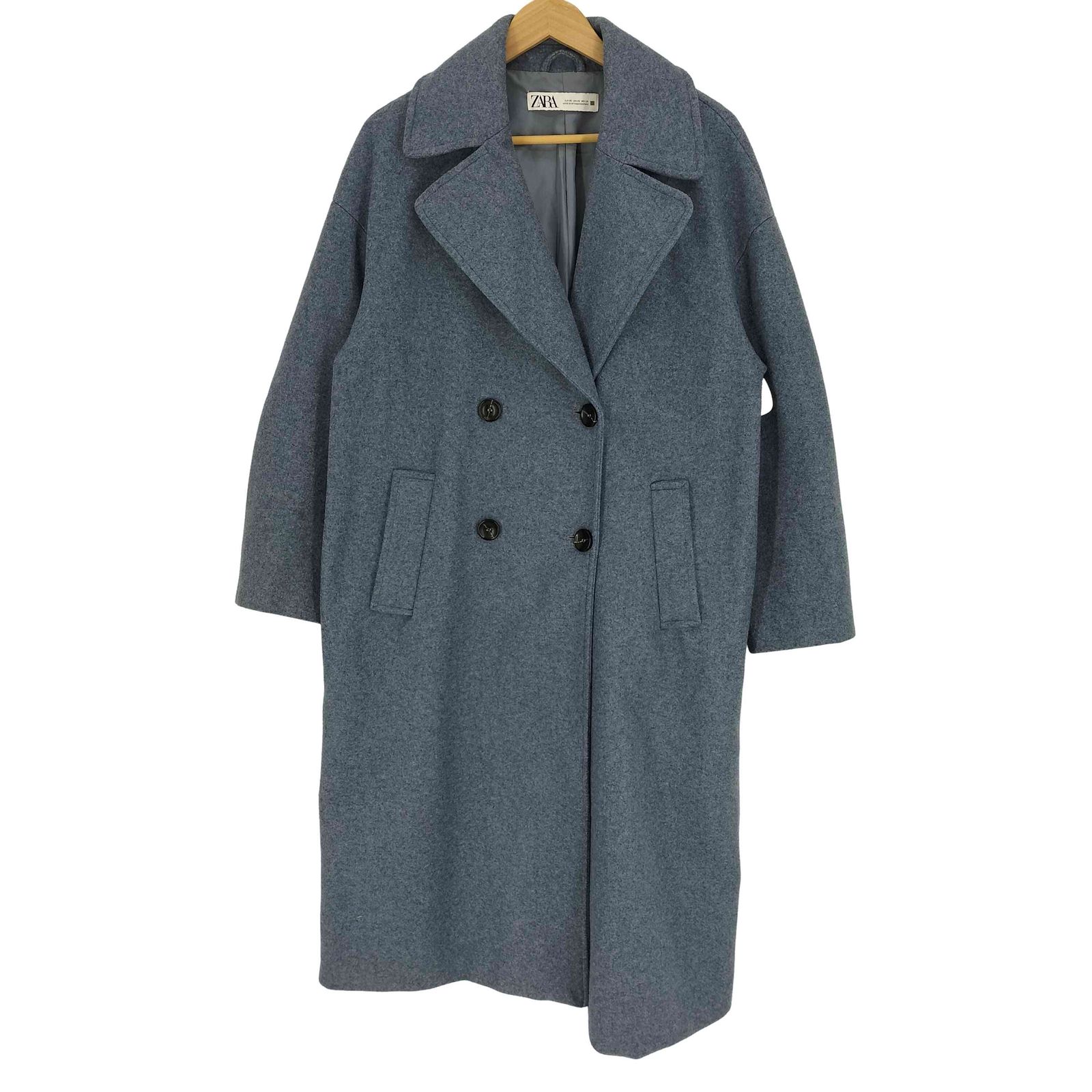 ザラ ZARA ダブルブレスト ロング チェスター コート レディース