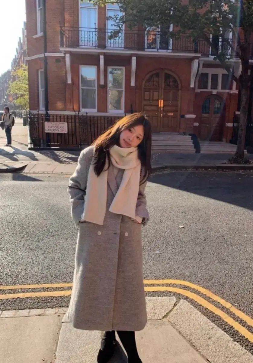 ondemin ロングコート ライトグレー