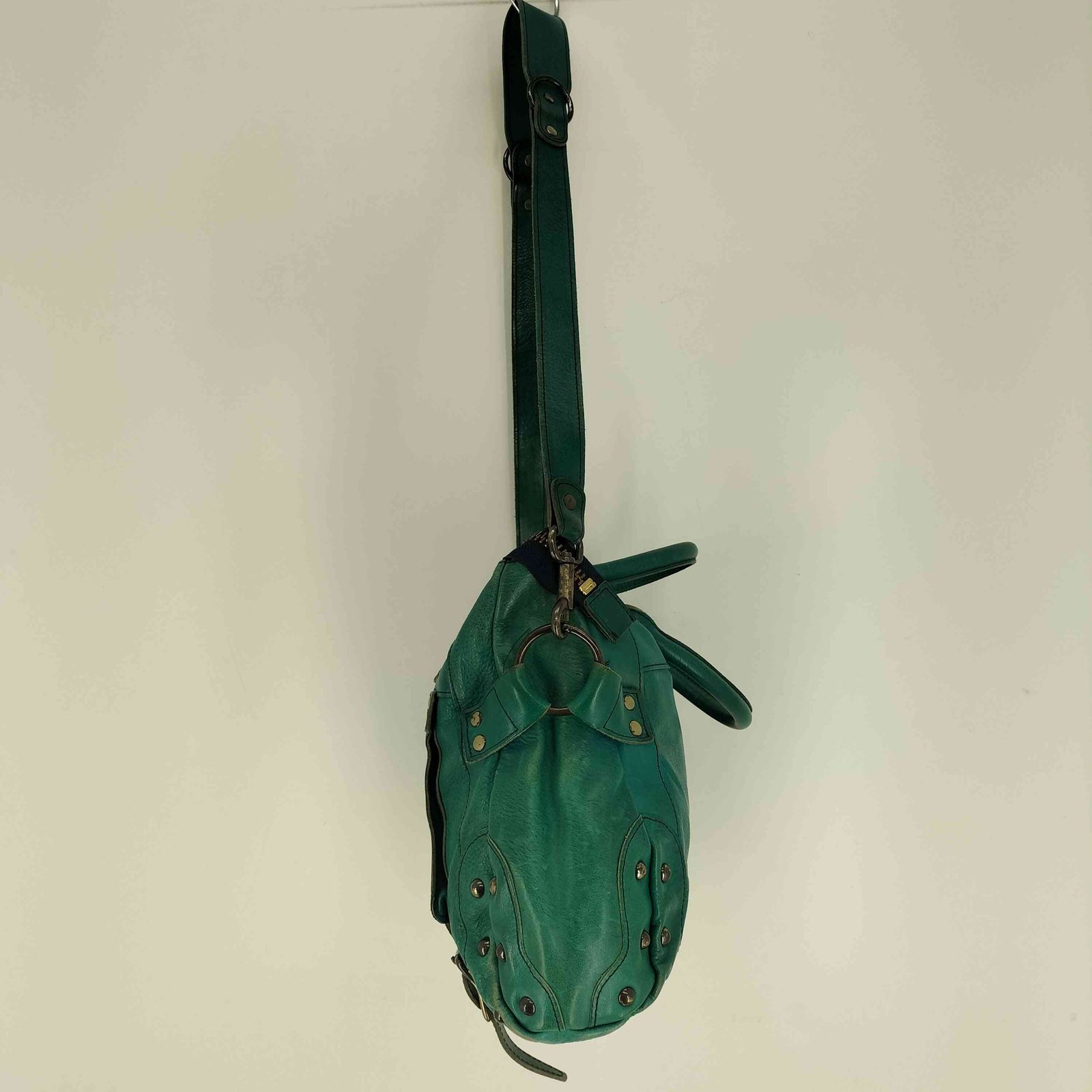 ユーズドフルギ USED古着 2WAY スタッズ レザー ショルダーバッグ