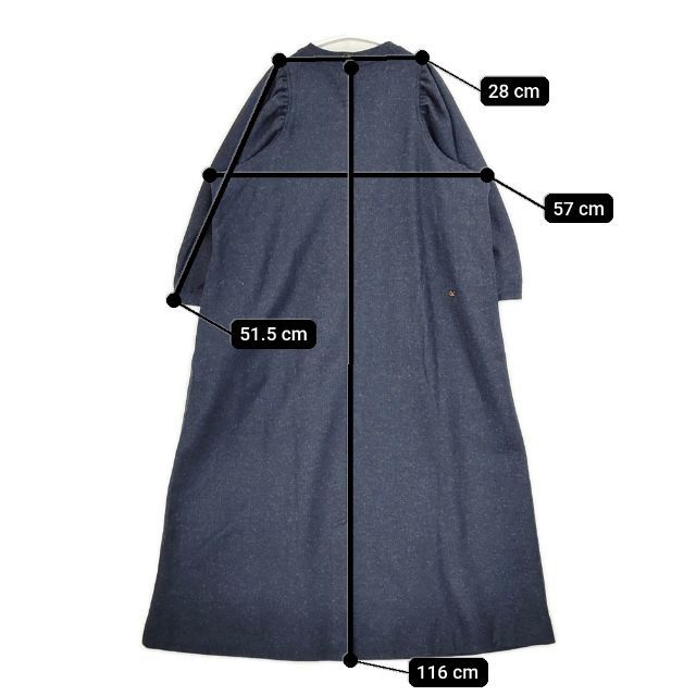 45R ジャージフラノ　ワンピース　ネイビー　フリーサイズ 45R（フォーティファイブアール） 45R/45rpm 新品 ジャージフラノの