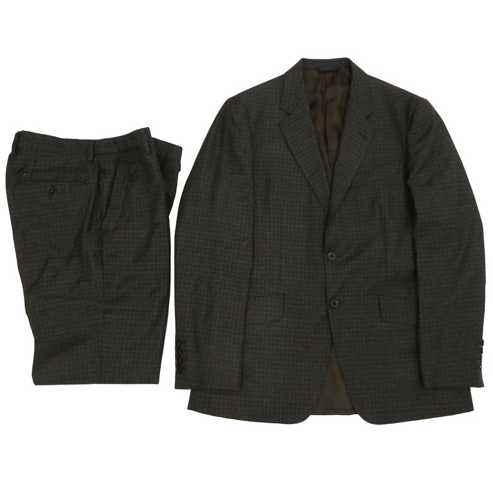 Paul Smith ポール スミス PC J 55079 REDA 1865 ウール チェック 2 B テーラード ジャケット セットアップ グレー系 L