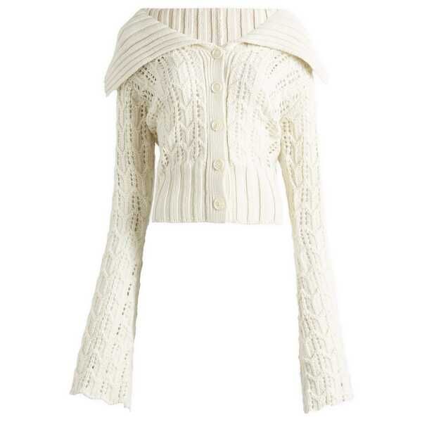 ホルツワイラー レディース アウター カーディガン ニット Holzweiler Knitted Cardigan Ecru エクリュ