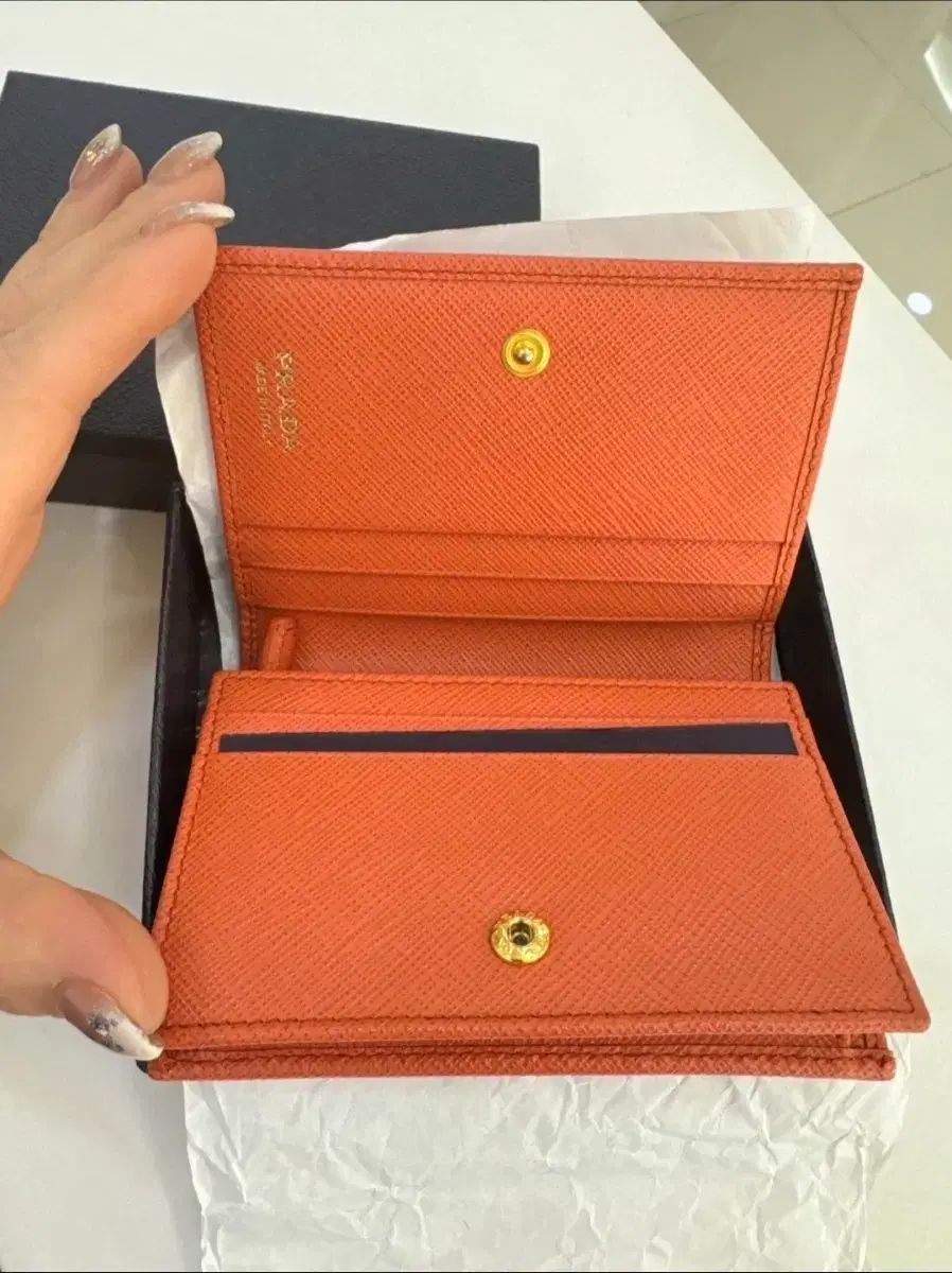  PRADA プラダ サフィアーノ オレンジ レディース 財布 長財布 小物