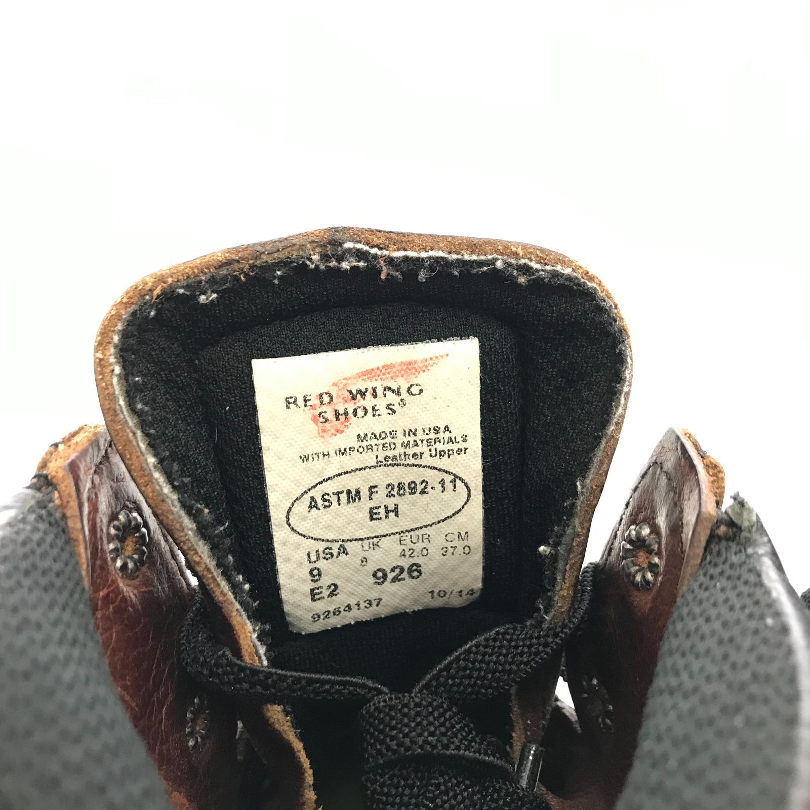  RED WING ワークブーツ ASTM 2892 11 USA 9 ブラウン メンズ 靴 ワークブーツ ブーツ 革靴