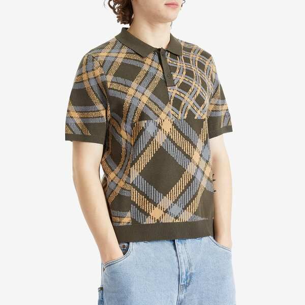 ダイム メンズ トップス ポロシャツ Dime Antique Polo Brown Multi ブラウン