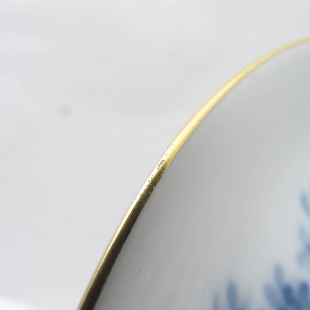 美品 OKURA 大倉陶園 カップ＆ソーサー 3客 セット ブルーフラワー 青 花 金彩 SU11109B4 美品 OKURA 大倉陶園 カップ＆ソーサー 3客 セット ブルーフラワー 青