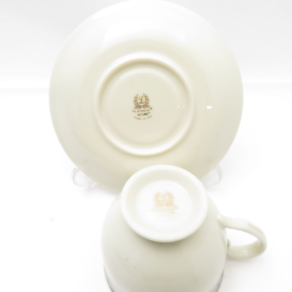 美品 LENOX レノックス オータム カップ＆ソーサー プレート 16㎝ 21