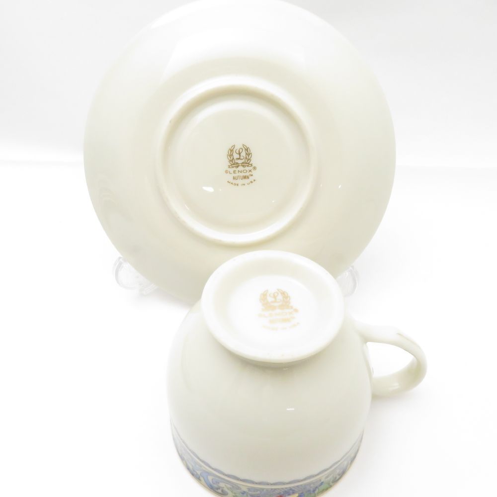 美品 LENOX レノックス オータム カップ＆ソーサー プレート 16㎝ 21 