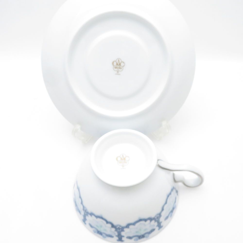 美品 OKURA 大倉陶園 呉須正倉院 カップ＆ソーサー 1客 ティー