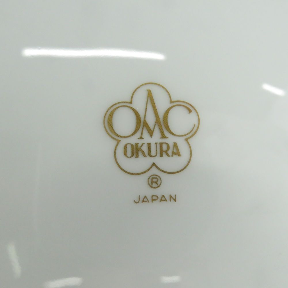 美品 OKURA 大倉陶園 鉄仙 クレマチス 花瓶 花びん フラワーベース