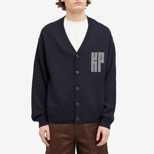 ケンゾー メンズ アウター カーディガン Kenzo Kamon Cardigan Blue Black ブラック